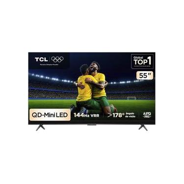 Imagem de Smart TV TCL 55 Polegadas QLED Mini LED 4K C6K WiFi Bluetooth Google TV 4 HDMI 144Hz HDR10+ 55C6K
