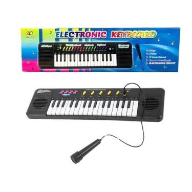 Imagem de Teclado Infantil Piano Brinquedo Musical Com Karaoke E Microfone Para 