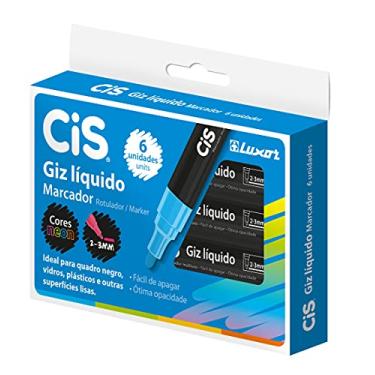 Imagem de Giz Líquido CIS, Azul, pacote de 6