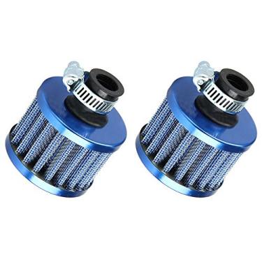 Imagem de ESUPPORT 2 X 12mm Mini Azul Universal Car Motor Cone Filtro de admissão de ar frio e limpo Respiro turbo