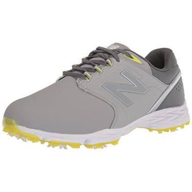 Imagem de New Balance Sapato de golfe masculino Striker V3, Cinza/Amarelo, 14