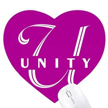 Imagem de Letter Expression Unity Art Deco Mouse pad moderno coração tapete de borracha para escritório