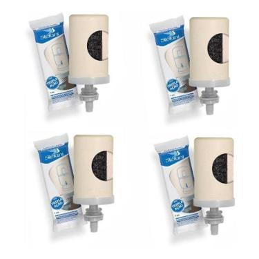 Imagem de 4 Velas Esterilizante Tripla Ação Stefani Para Filtros Barro