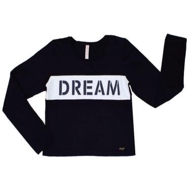 Imagem de Blusa Feminina Juvenil Teen Cropped Manga Longa Em Moletinho Dream Nº 12 Ao 18