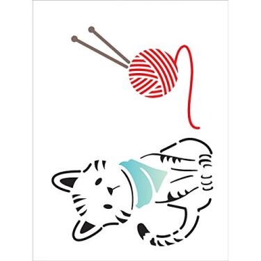 Imagem de Stencil de Acetato para Pintura OPA Simples 15 x 20 cm - 2170 Pet Gato