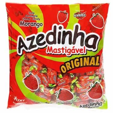 Imagem de Luregirl Bala Mastigável Azedinha Morango Icekiss Pacote 500g