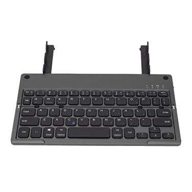 Imagem de Teclado portátil de bolso 140 mah bateria recarregável 60 teclas teclado sem fio portátil dobrável para tablets desktop