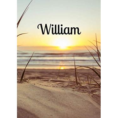 Imagem de WILLIAM: Cahier petits carreaux personnalisé - 100 pages - A4 portrait - blanc