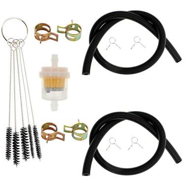 Imagem de LIYYDS Filtro de combustível de 1/4 polegada mangueira de gás tubo de gasolina compatível com Kawasaki Yamaha Suzuki Polaris GX100 GX110 GX120 GX140 GX160 GX168 GX200 GX240 168F Mb165 Mb200 PW50 PW80 YFM125 YFM25