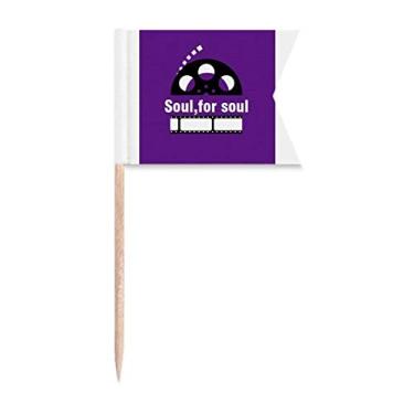 Imagem de Filmes Words Heart For Heart Toothpick Flags Marcação de rotulagem para bolo de festa comida prato de queijo