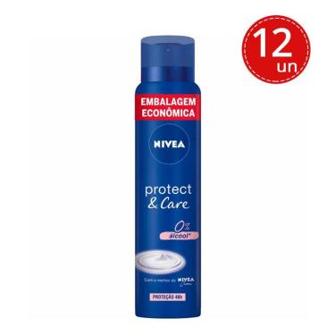 Imagem de Kit Desodorante Aerosol Nivea Protect Care 200ml - 12 Unidades