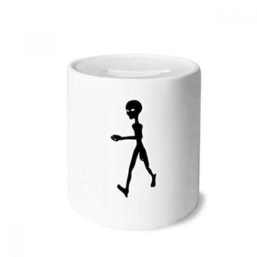 Imagem de DIYthinker Caixa de dinheiro alienígena para caminhar no universo e no espaço, porta-moedas de cerâmica, presente de cofrinho