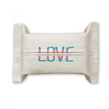 Imagem de Love Transgênero LGBT Suporte para capa de papel para lenços faciais Bolsa de linho de algodão