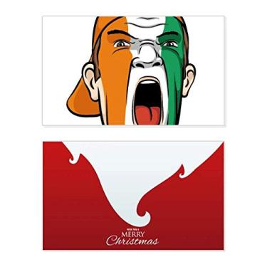 Imagem de Coate d'Ivoire Touca de Maquiagem Facial Holiday Holiday Merry Christmas Cartão de Parabéns Mensagem de Natal