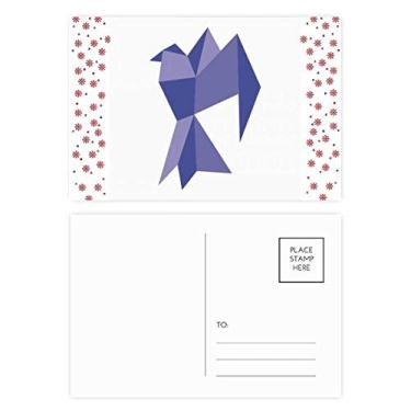 Imagem de Origami roxo padrão de pombo abstrato Natal Natal flor celebração cartão postal cartão cartão de bênção