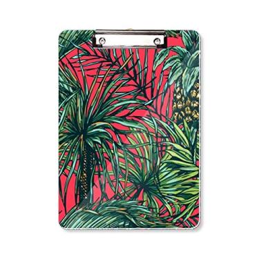 Imagem de Abacaxi folha de planta céu vermelho prancheta pasta bloco de escrita placa de apoio A4