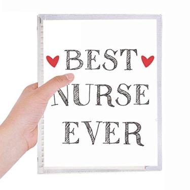 Imagem de Caderno Best nurse ever com citação respeitada de folhas soltas diário recarregável papelaria