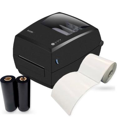 Imagem de KIT Impressora de etiquetas Elgin L42 PRO Térmica USB + 2 Ribbons de Cera 110x74 e Etiqueta de Postagem 100x150