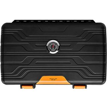 Imagem de Caixa de umidificador portátil para charutos à prova d'água, caixa de liga umidificador à prova de poeira, suporte leve para charutos para 10 charutos – Ótimo presente para homens