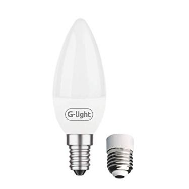 Imagem de LED ENCE C37 LEITOSA 4W 3000K E14 AUTOVOLT C/ADAP. E27 - BLISTER unidade