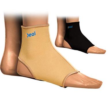 Imagem de Ideal Produtos Ortopédicos, Tornozeleira Elástica, Bege, Tamanho G