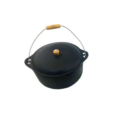 Imagem de Panela Ferro Fundido N24 Caldeirão Antigo 4,2 L 31,5x16cm