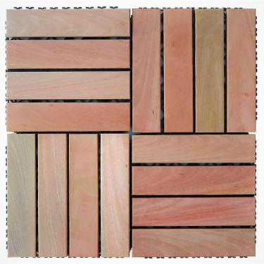 Imagem de Deck em Placa de Madeira Modular Base Plástica 30x30cm Isabela Revestimentos Marroml