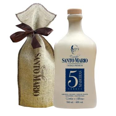 Imagem de Cachaça Premium 5 Madeiras Louça Bege 700ml - Santo Mário