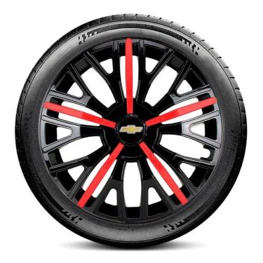 Imagem de Calota 4510 GM Aro 14 Preta Vermelha Triton Escolha o carro