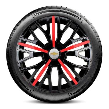 Imagem de Calota 4510 GM Aro 14 Preta Vermelha Triton Escolha o carro