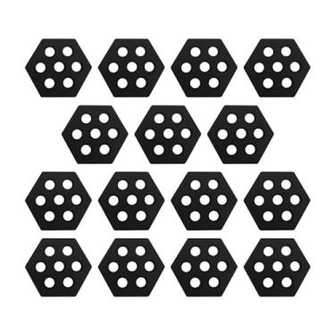 Imagem de Colaxi 15 peças almofadas de tração para prancha de surf tapete de aderência premium antiderrapante almofadas de deck sem cera para esportes aquáticos, PRETO