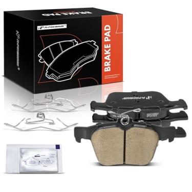 Imagem de A-Premium Conjunto de pastilhas de freio a disco de cerâmica traseiras compatível com Volkswagen Jetta, Golf R, Tiguan, e-Golf, Atlas, Taos e Audi A3, Q3, A3 Quattro, A3 Sportback e-tron, S3, TT