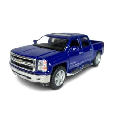 Imagem de Miniatura Carrinho de Ferro Chevrolet Silverado 1/46 Coleção (Silverado azul)