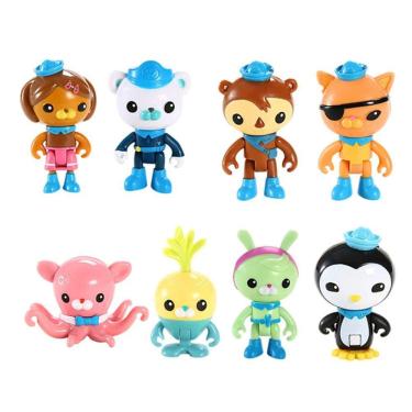 Imagem de Kit 8 Bonecos Octonautas Octonauts Desenho Miniaturas Pvc