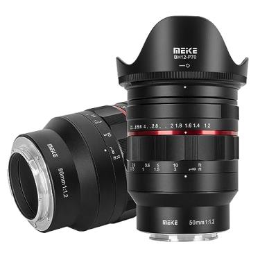 Imagem de MEKE Lente de focagem manual de abertura grande F1.2 de 50 mm para câmeras Sony E-Mount A7SIII A9II A7RIV A7III A9 A7II A7RII
