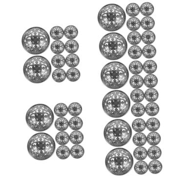 Imagem de NUOBESTY Botões De Costura DIY 100 Peças botões de metal botões redondos de costura botões de jaqueta DIY decoração vintage para roupas botões de casaco jeans decorar página de recados