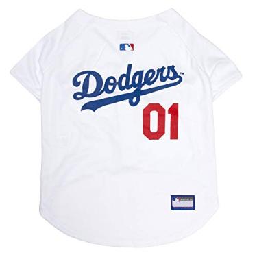 Imagem de Camiseta MLB para cães e gatos – Camiseta de beisebol Los Angeles Dodgers para animais de estimação, pequena