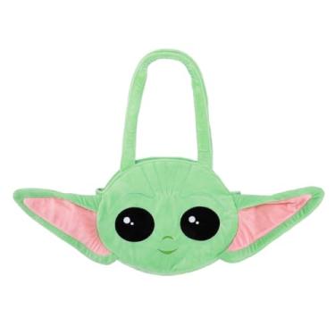 Imagem de Bioworld Bolsa feminina de pelúcia verde Star Wars The Mandalorian Grogu, Verde, OSFA