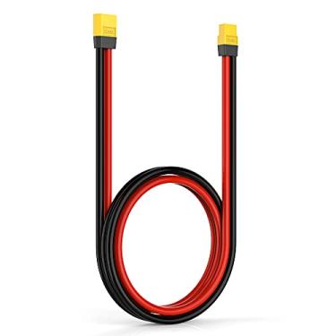 Imagem de PolyEnergy Cabo de extensão XT60 3 m com XT60 fêmea macho para painel solar portátil bateria RC bateria lipo estação de energia portátil cabo de silicone flexível de 12 calibres