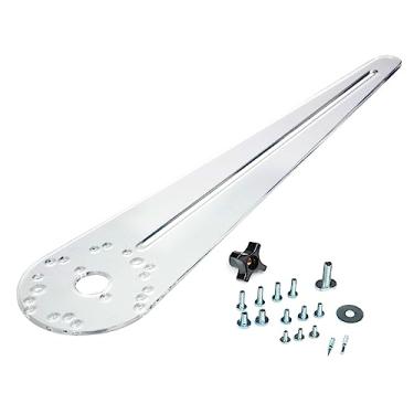 Imagem de POWERTEC O gabarito de cortador circular corta círculos perfeitos de 25,4 cm a 134,6 cm. Kit de guia circular inclui pinos de pivô para cabo Porter, Bosch, Milwaukee, Ryobi, Makita, Dewalt, Craftsman,