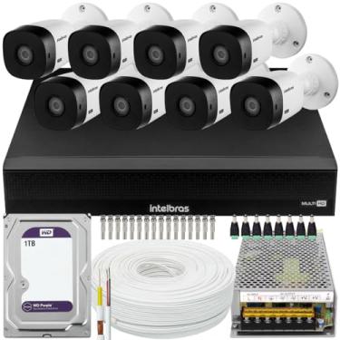 Imagem de Kit 8 câmeras Intelbras VHL 1220 Full DVR 16 canais 1TB WD