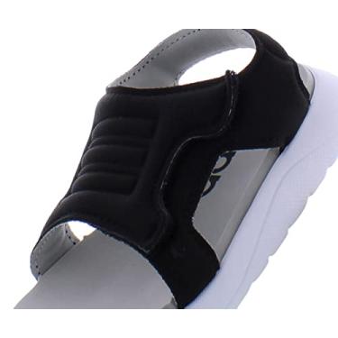 Imagem de adidas Sandália infantil unissex Adilette Comfort Slide, Preto/calçado branco, 5 Toddler