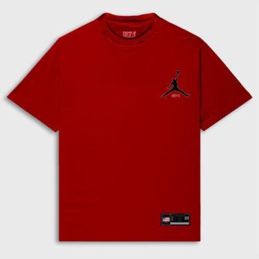 Imagem de Camiseta Oversized Streetwear Off-Y Bulls 23 Red