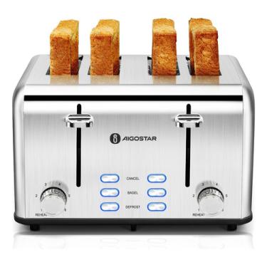 Imagem de Torradeira 4 Fatias 1.6 Torradeiras De Aço Inoxidável Com Sl Toaster 4 Slice