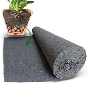 Imagem de Manta Bidim Drenagem Vasos Plantas Pedra Solo Jardim 10m² 15m² 20m² 25m² 30m² 40m² 50m² (1x25 (25m²))