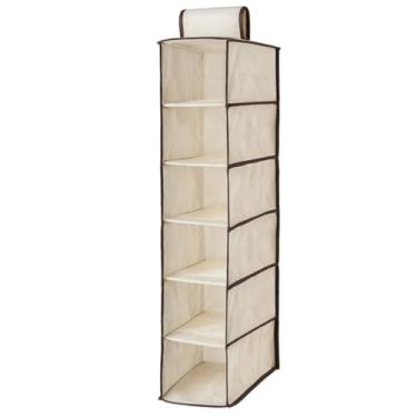 Imagem de Organizador de Gavetas Guarda-Roupa TNT Colmeia (Bege, Sapateira 6 Nichos)