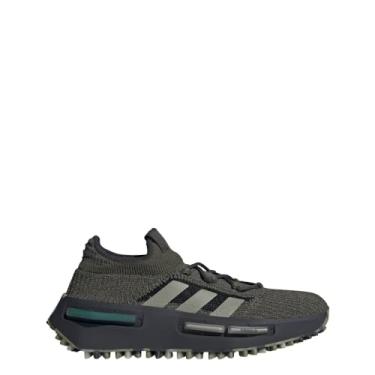 Imagem de adidas Tênis masculino casual NMD S1 com cadarço - Verde, Focus Olive/Silver Pebble/Carbono, 39