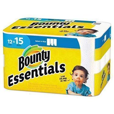 Imagem de Bounty Toalhas de papel 75720 Essentials Select-A-Size, 2 camadas, 78 folhas/rolo, 12 rolos/caixa, 12 unidades (pacote com 1)