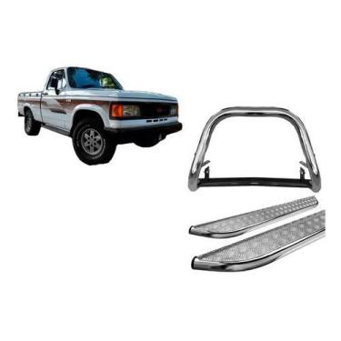 Imagem de Kit Quebra Mato S/barra+estribo Chapa Cromado D20 - HOZZ