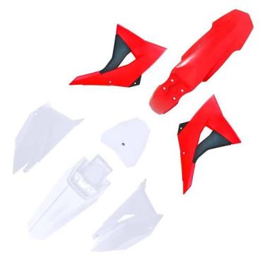 Imagem de Kit Plástico Crf 230 Biker Next Com Number Plate, Vermelho / Branco - 